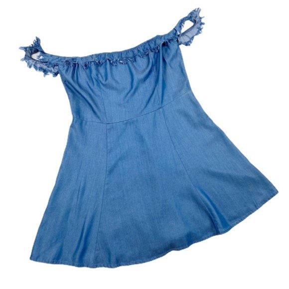 Lovers + Friends Tessa Chambray Mini Dress new - Picture 2 of 7